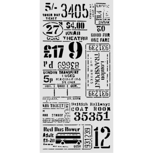 Stamperia Our Way Tickets sapluuna 12 x 25 cm
