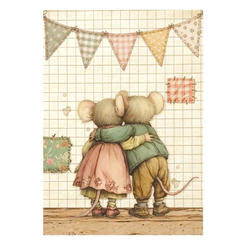 Stamperia – Cozy Family Mini Rice Paper riisipaperi 8 kpl A6 5