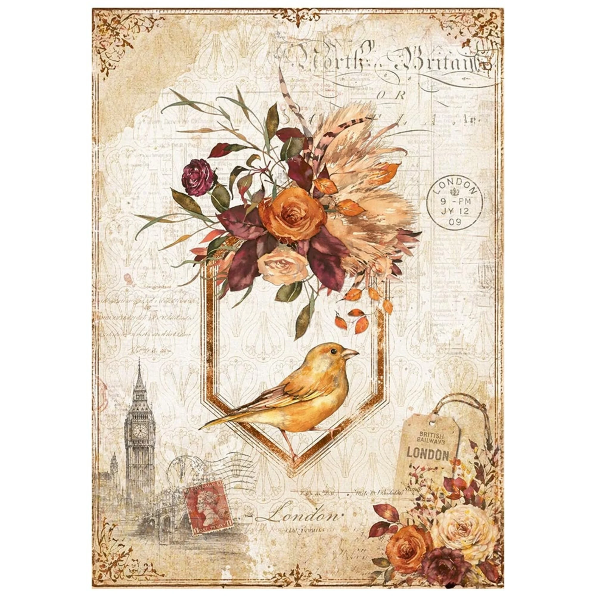 Stamperia – Our Way Mini Rice Paper riisipaperi (8 kpl) A6 - Image 9
