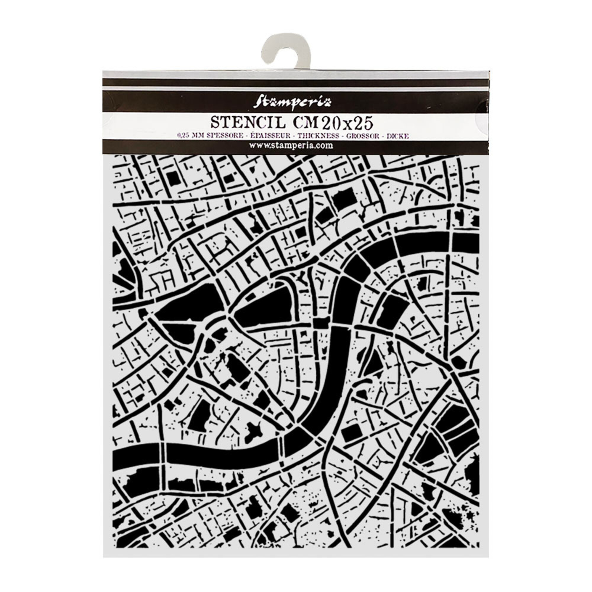 Stamperia – Our Way Street Map sapluuna 20 x 25 cm - Image 2