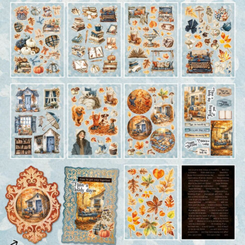 Studio Light Die-Cut Paper Pad Autumn Story leikekuva lehtiö (430kpl) A5 (1)