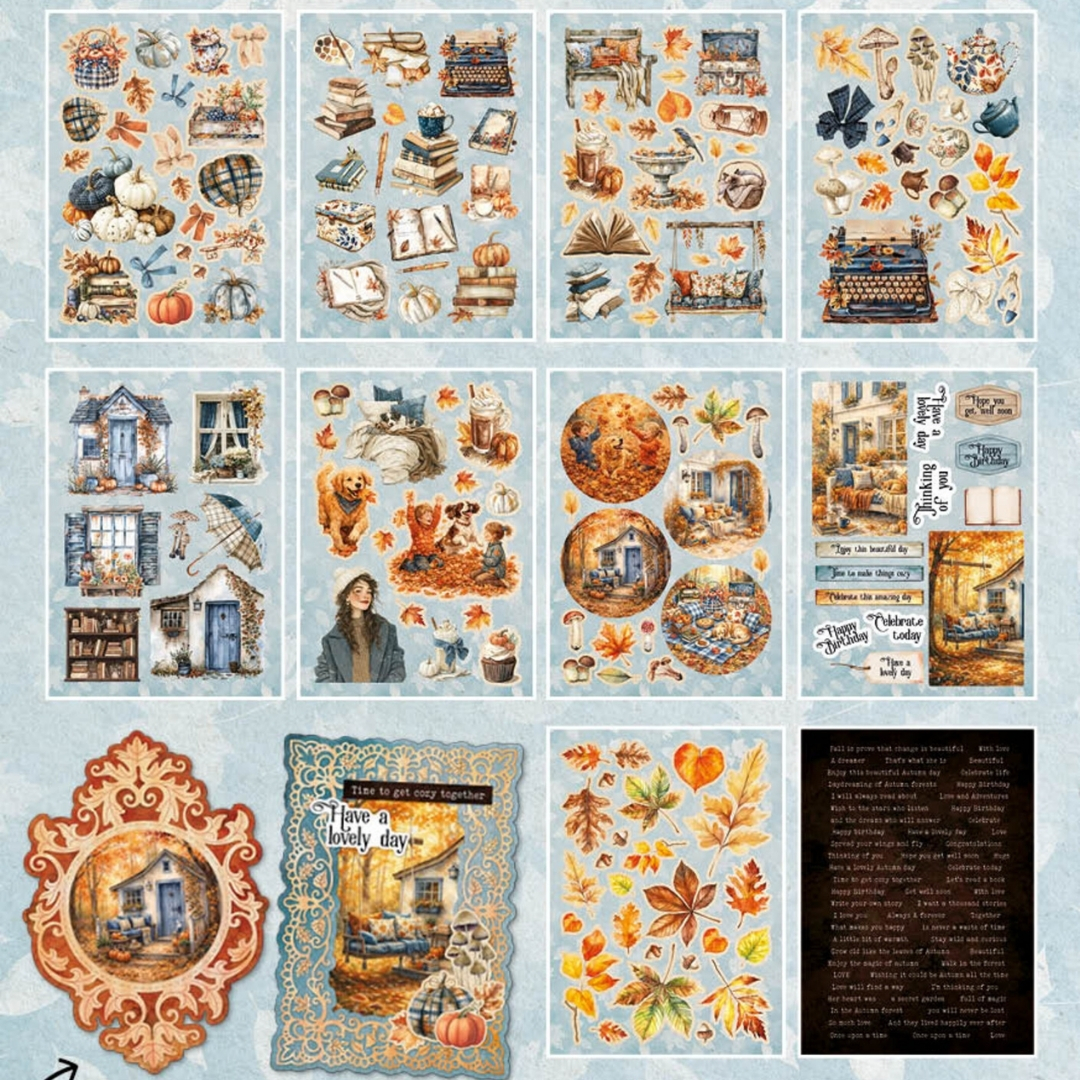 Studio Light Die-Cut Paper Pad Autumn Story leikekuva lehtiö (430kpl) A5 (1)