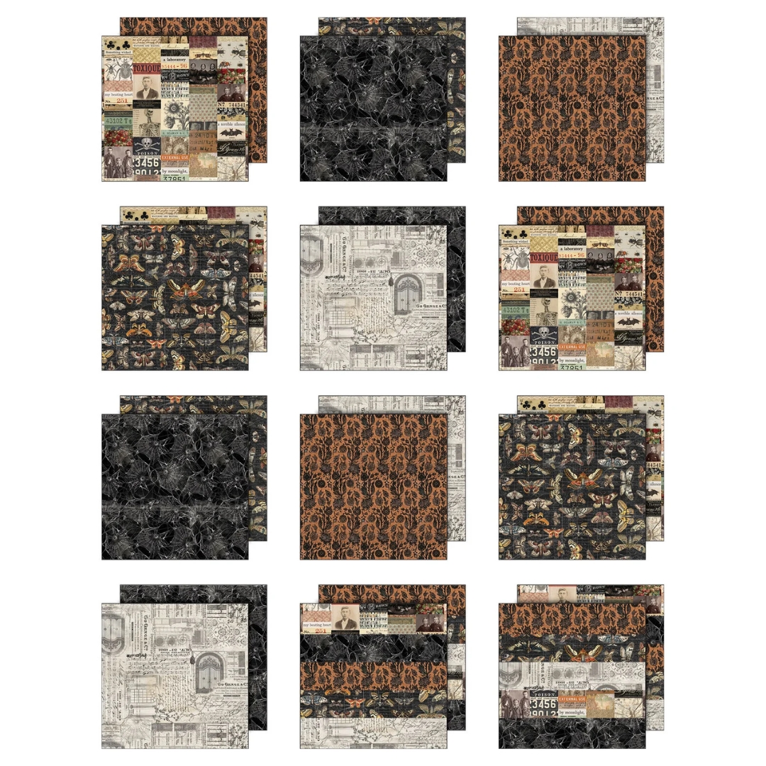 Tim Holtz Idea-ology – Palette Collection Halloween paperilajitelma 20 x 20 cm - Bild 2