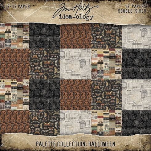 Tim Holtz Idea-ology Palette Collection Halloween paperilajitelma 30 x 30 cm