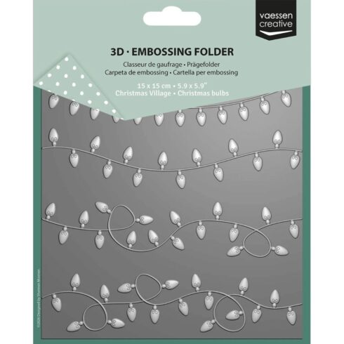 Vaessen Creative 3D kohokuviointikansio CHRISTMAS BULBS