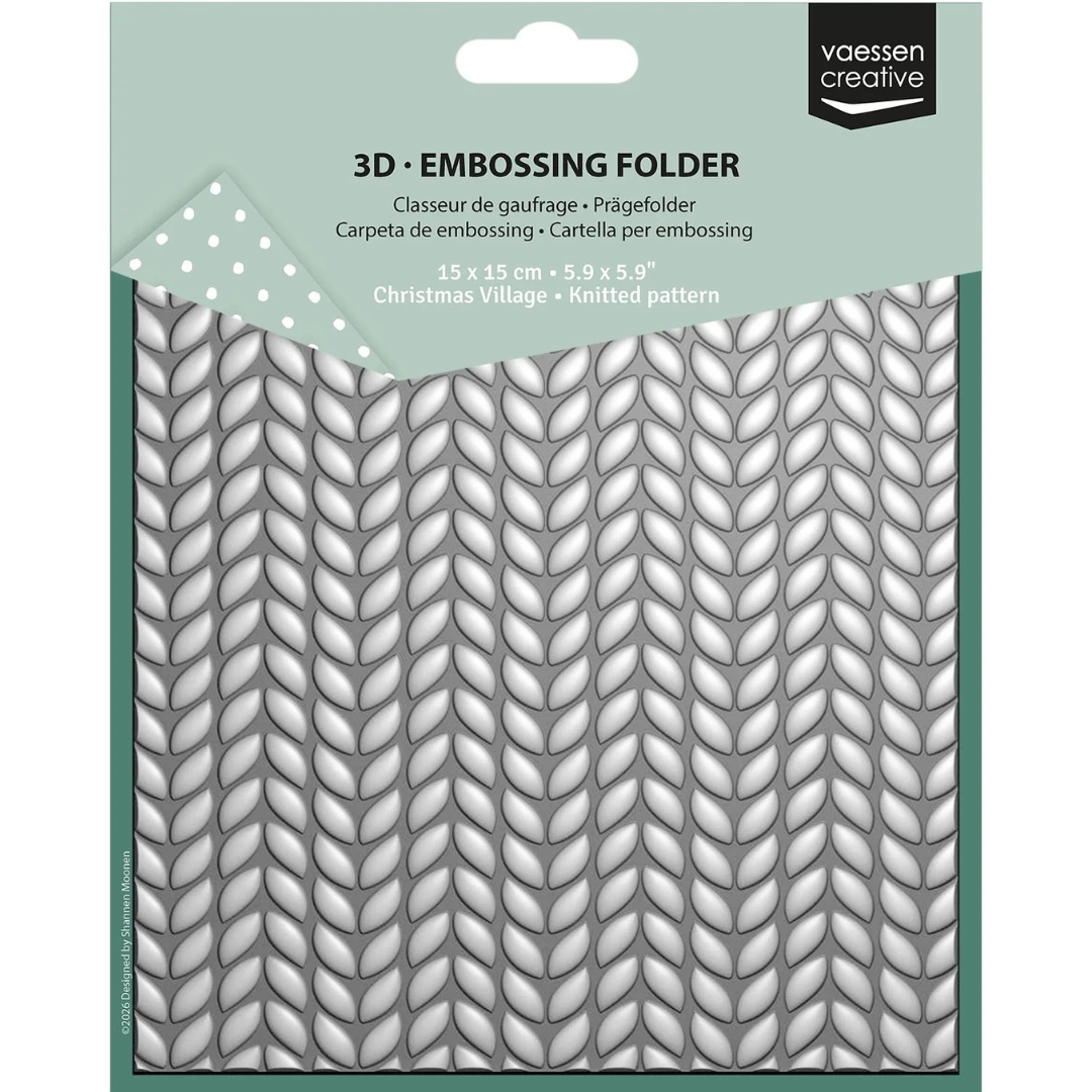 Vaessen Creative 3D kohokuviointikansio KNITTED PATTERN