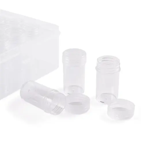 Vaessen Creative Transparent Storage Box sailytysrasia purkeilla 60 kpl