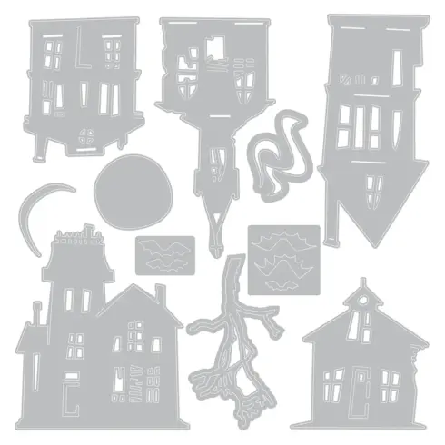 Sizzix Tim Holtz Thinlits stanssi – GHOST TOWN