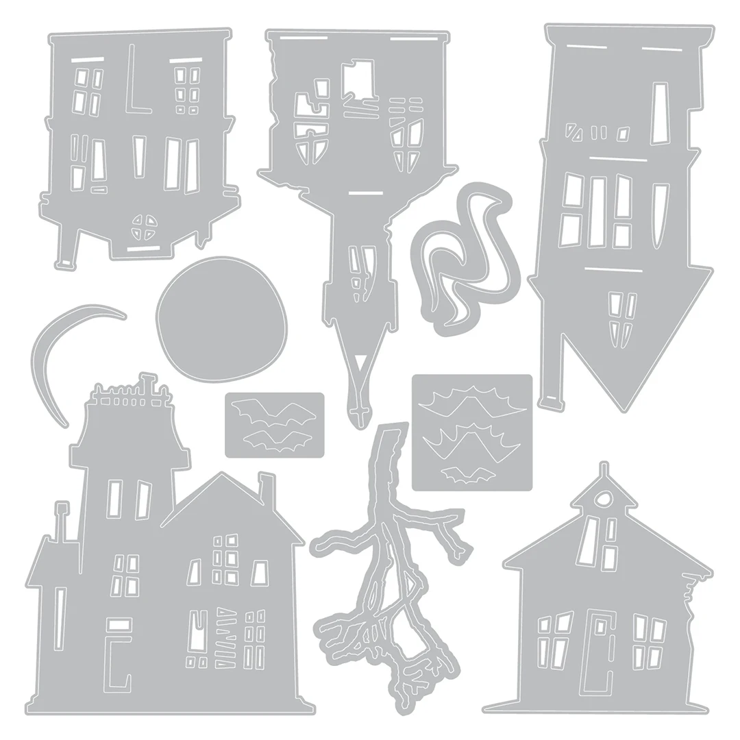 Sizzix Tim Holtz Thinlits stanssi – GHOST TOWN