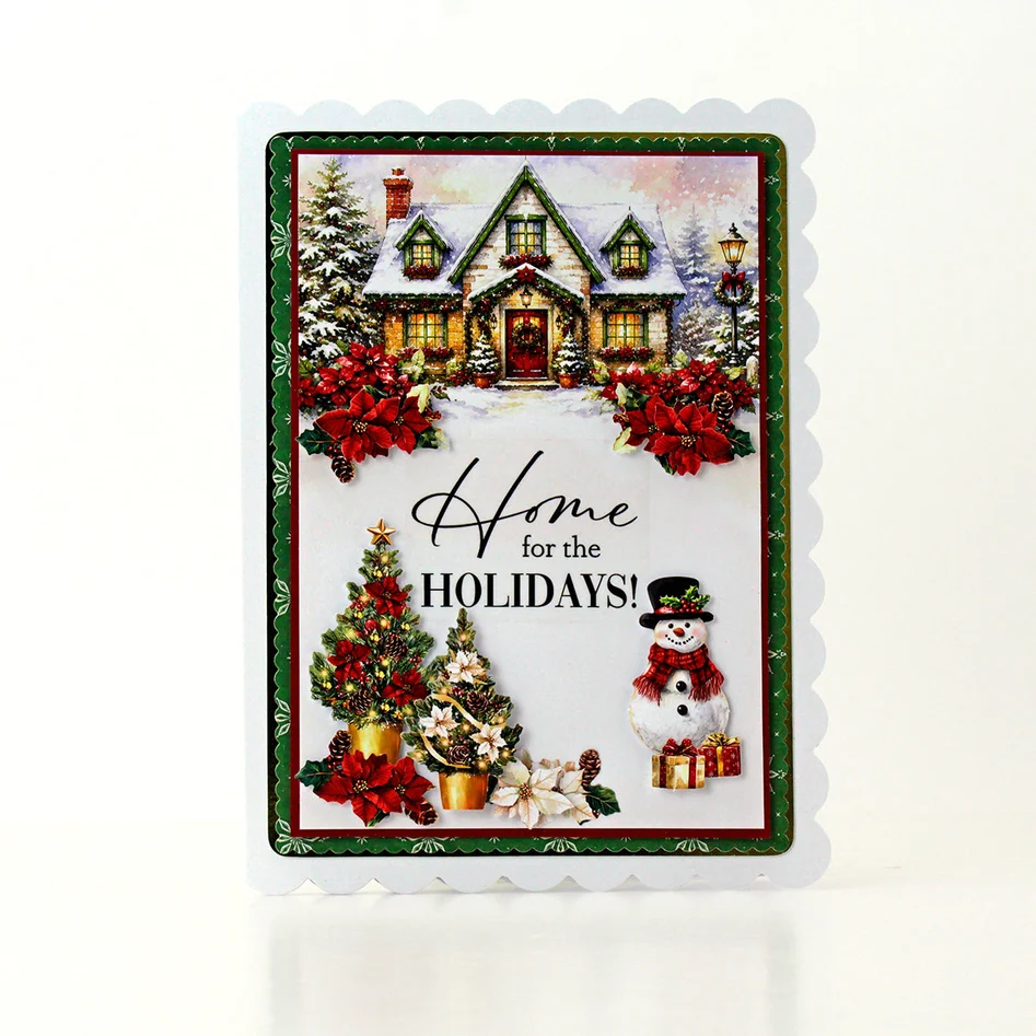 Katy Sue Designs – Poinsettia Garden Scene Stash paperilajitelma (24 kpl)