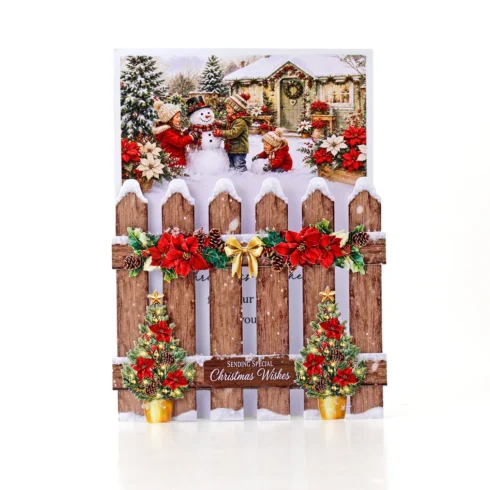 Katy Sue Designs – Poinsettia Garden Scene Stash paperilajitelma (24 kpl)