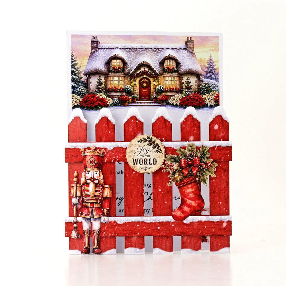 Katy Sue Designs – Poinsettia Garden Scene Stash paperilajitelma (24 kpl)