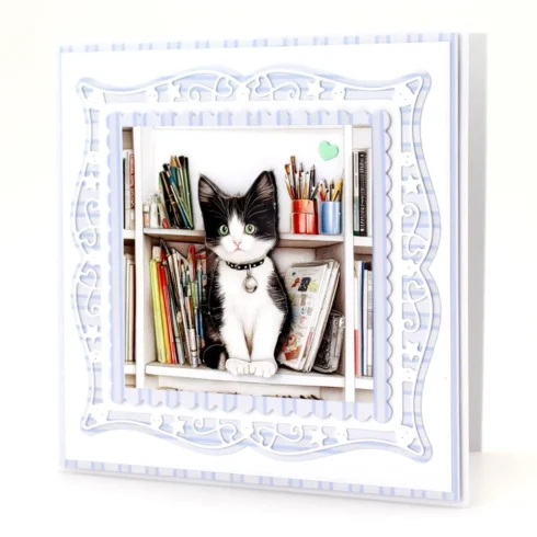 Katy Sue Designs – Crafty Kittens 3D-arkit ja korttikuvat (24+24kpl) A4