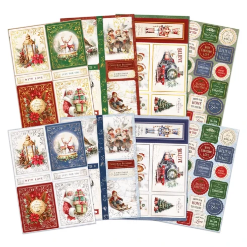 Katy Sue Designs – Nostalgic Christmas folioidut leikekuva-arkit (8 kpl)