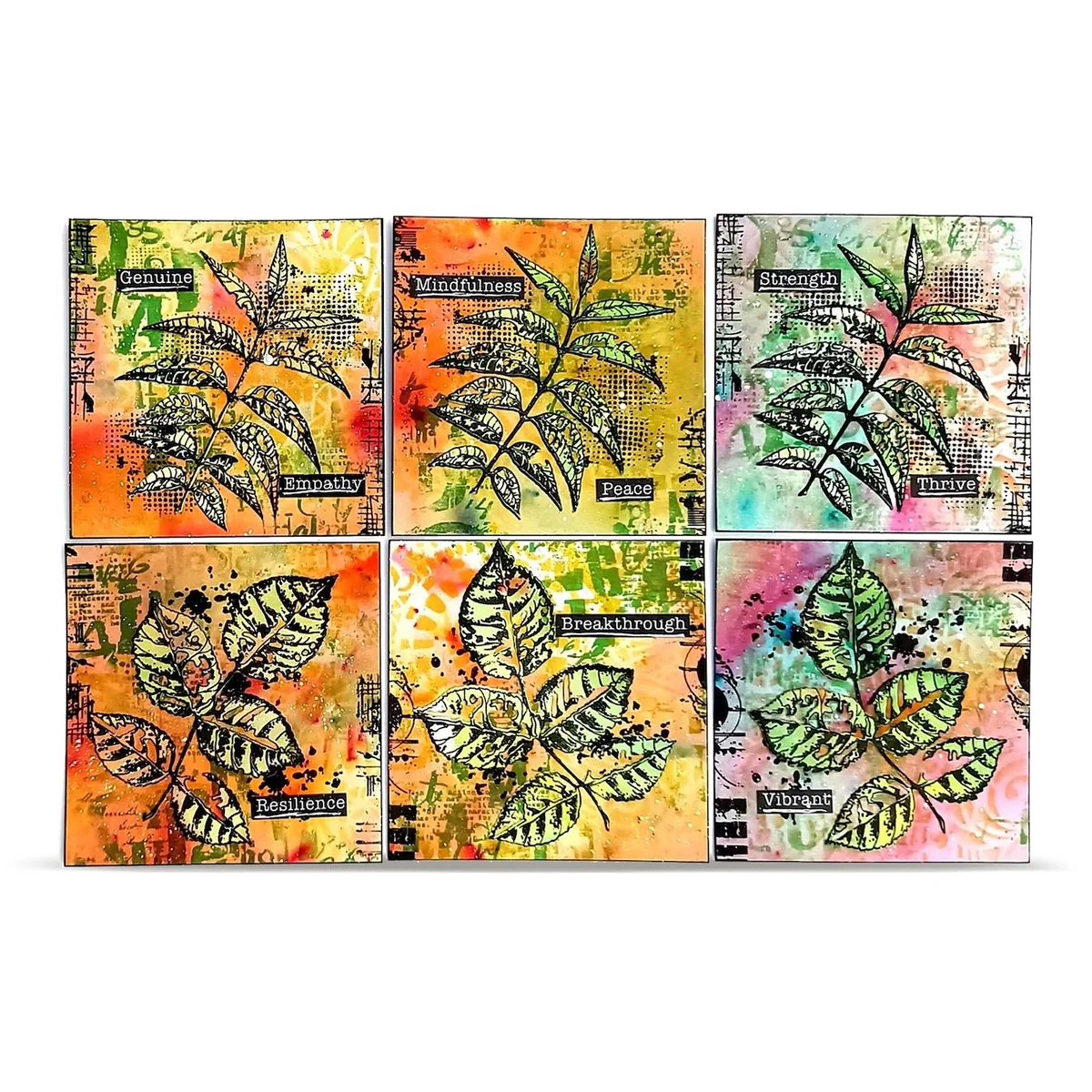 AALL & Create Stamp – Hearted Nature Still Green leimaisinsetti A6 - Image 4