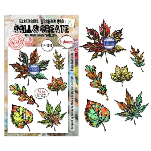 AALL & Create Stamp Hearted Nature Unbe-leaf-able leimaisinsetti A6