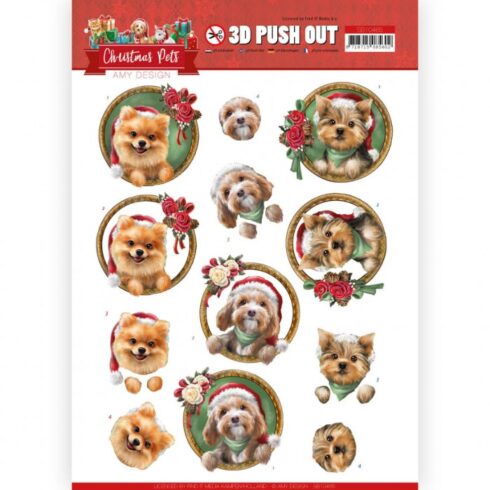 Amy Design 3D-arkki Christmas Pets Christmas Dogs