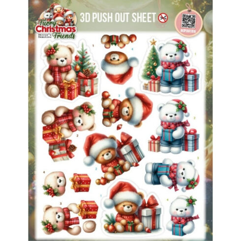 Berrie’s Beauties 3D-arkki Furry Christmas Friends Christmas Bear