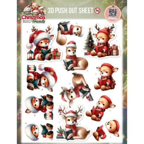 Berrie’s Beauties 3D-arkki – Furry Christmas Friends Christmas Deer