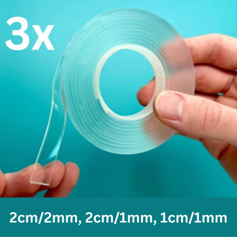 Clear Foam Double Stick Tape 1-2mm 3D Kohoteipit (kirkas) 3kpl