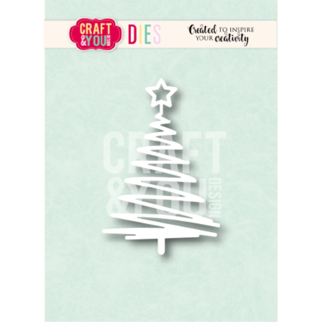 Craft & You Design stanssi CHRISTMAS TREE ZIG ZAG