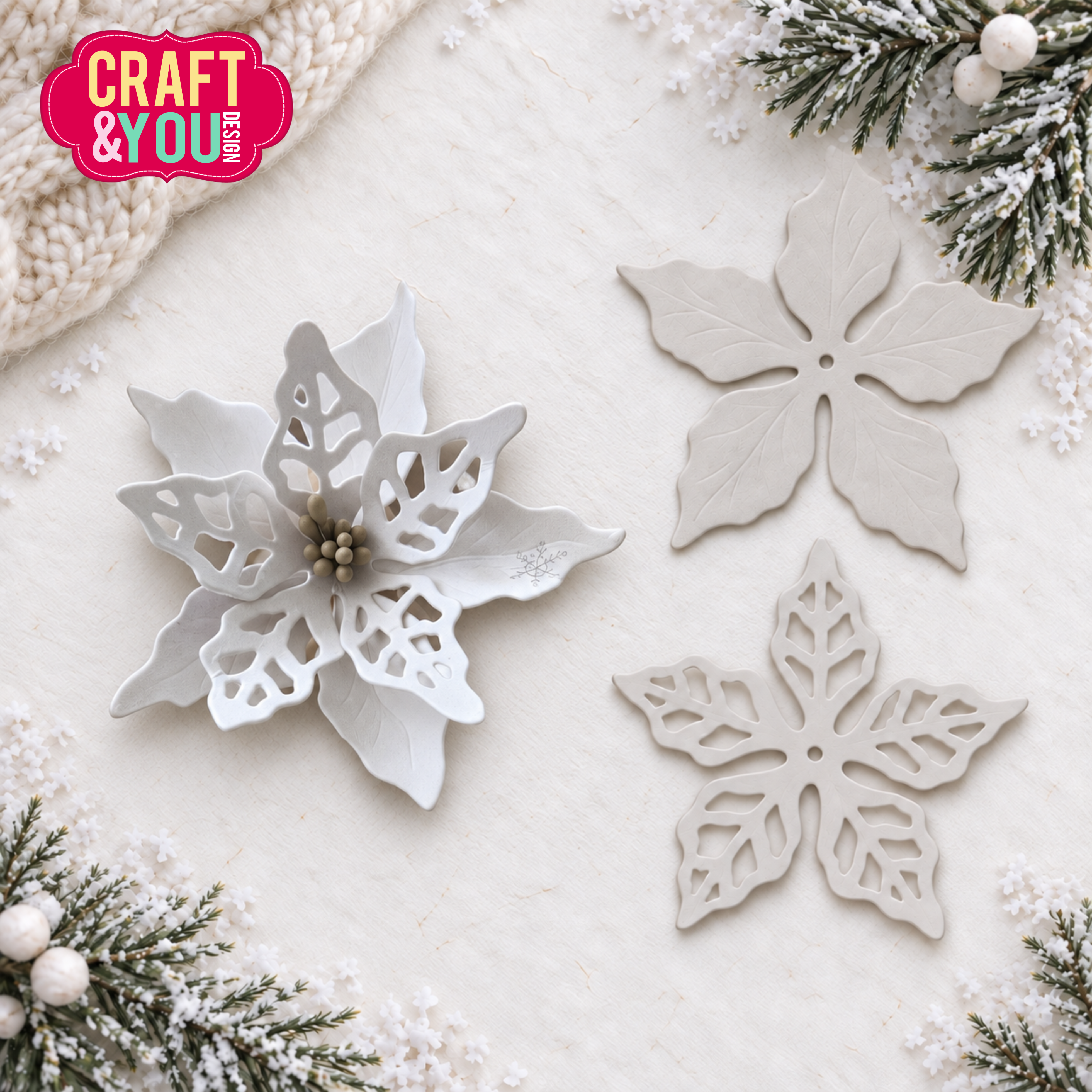 Craft You Design stanssi POINSETTIA 1 BY MAGDA