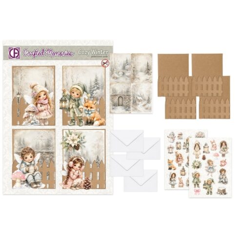 Creatief Art Card Making Kit Cozy Winter Korttipakkaus (4 kpl) (1)