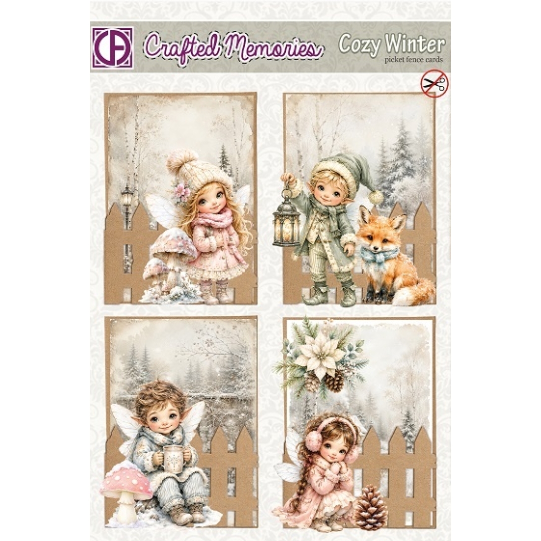 Creatief Art Card Making Kit Cozy Winter Korttipakkaus (4 kpl)