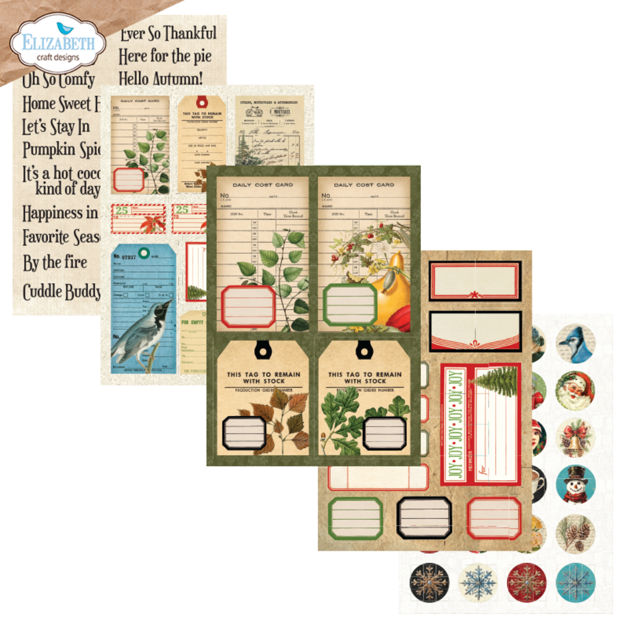 Elizabeth Craft Designs – Everyday Ephemera 3 leikekuvat A5 - Image 5