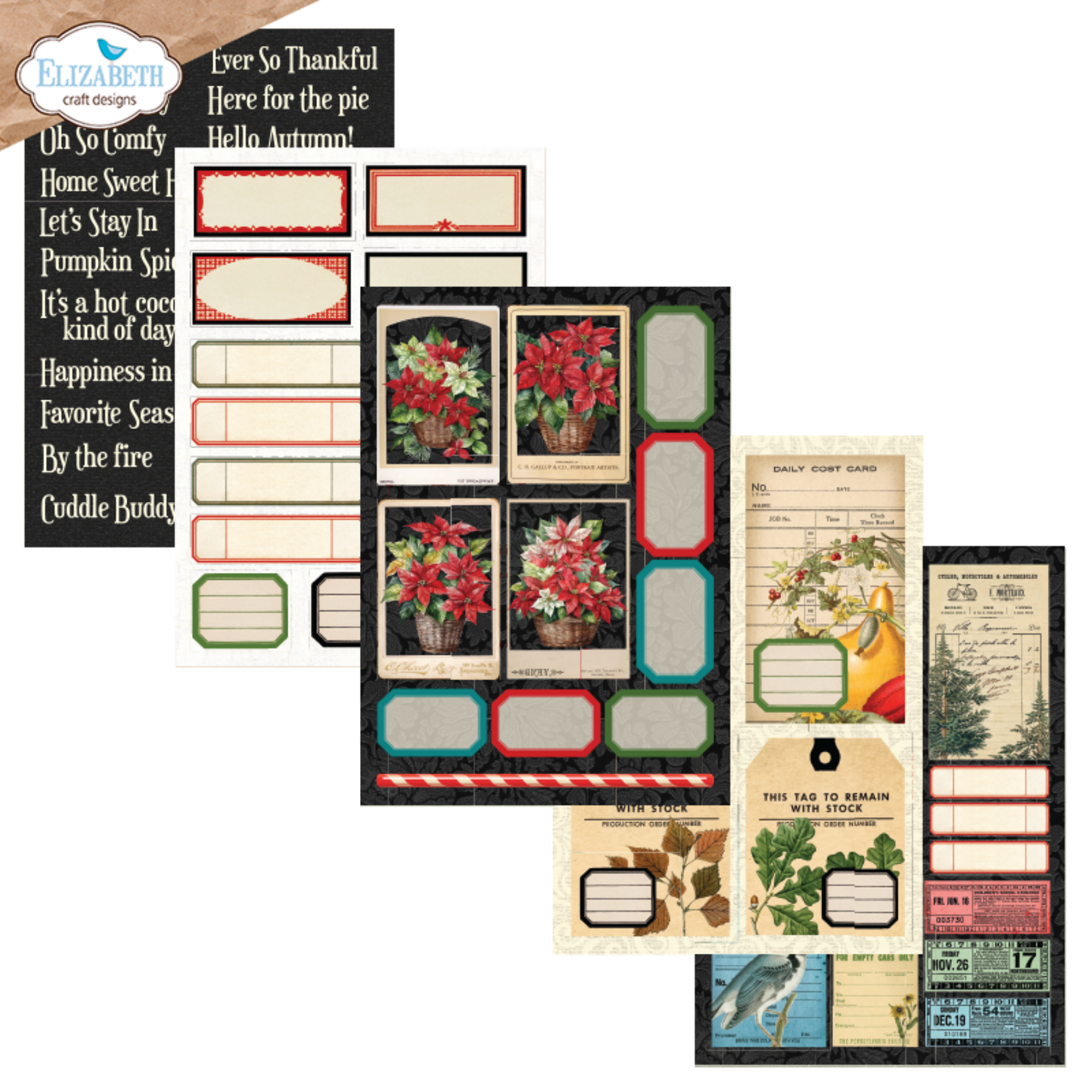 Elizabeth Craft Designs – Everyday Ephemera 3 leikekuvat A5 - Image 4