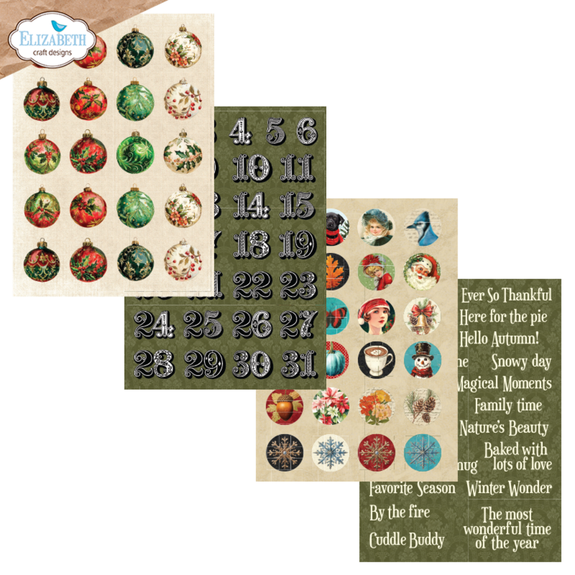 Elizabeth Craft Designs – Everyday Ephemera 3 leikekuvat A5 - Image 3