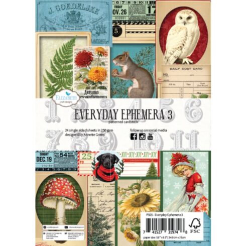 Elizabeth Craft Designs Everyday Ephemera 3 leikekuvat A5