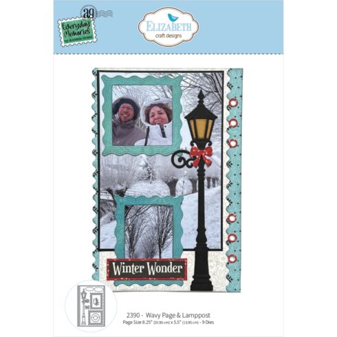 Elizabeth Craft Designs stanssi WAVY PAGE & LAMPPOST