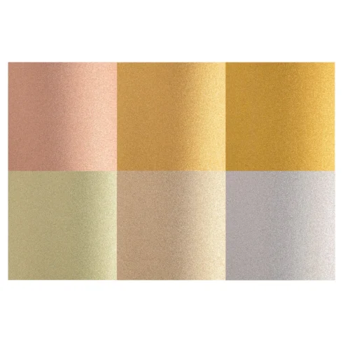 Glitter Cardstock MIX Kimallekartonki lajitelma A4 250gsm (24 kpl)