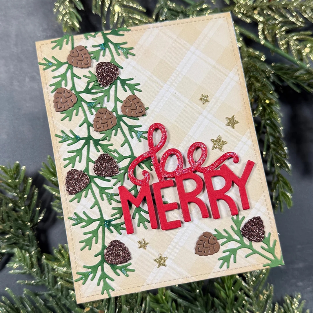 Lawn Fawn stanssi – PINECONE AND LEAVES BORDER - Image 4