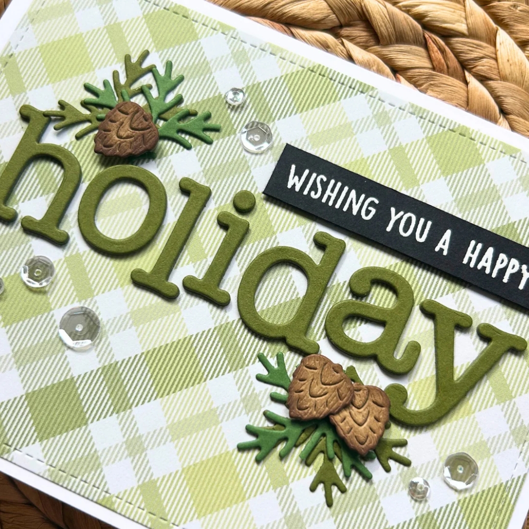 Lawn Fawn stanssi – PINECONE AND LEAVES BORDER - Image 5