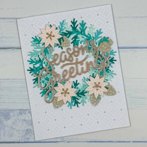 Lawn Fawn stanssi PINECONE AND LEAVES BORDER 6