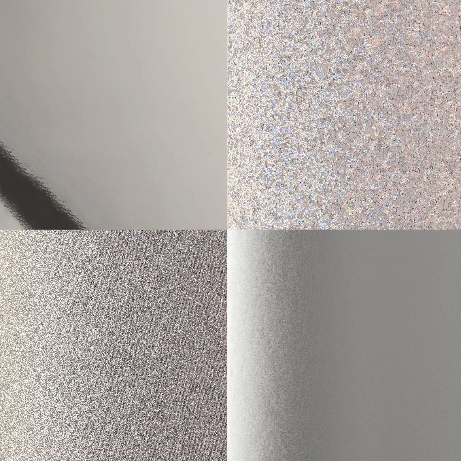 Luxury Silver Cardstock Set Multi kartonkilajitelma A4 250gsm (24 kpl)