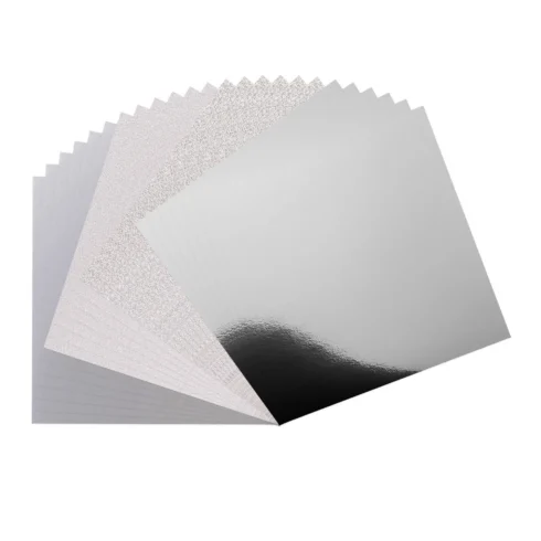 Luxury Silver Cardstock Multi kartonkilajitelma 30x30cm 250gsm (24 kpl)