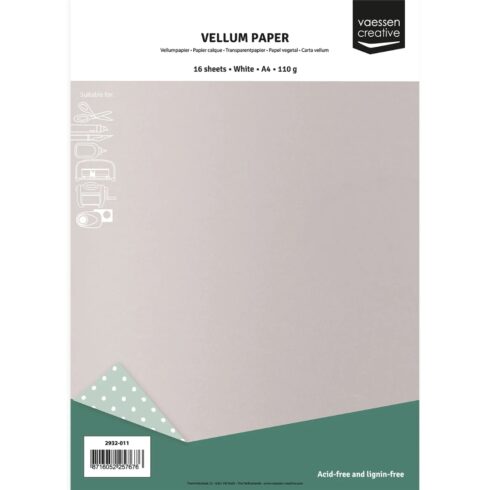 Luxury Vellum Paper Cool White kuultopaperi A4 110gsm 16 kpl 1