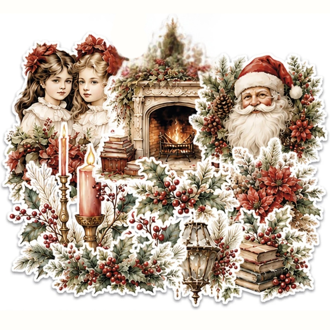 Paper Favourites Die-Cuts Christmas Nostalgia leikekuvat (19 kpl)