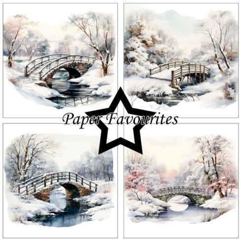 Paper Favourites Frosted Landscapes paperilajitelma 15 x 15 cm