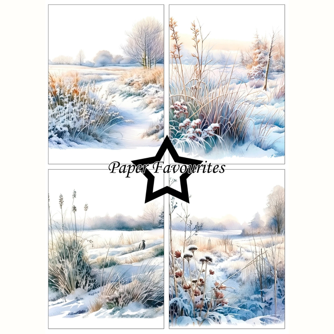 Paper Favourites – Frosted Landscapes paperilajitelma A6 - Image 2