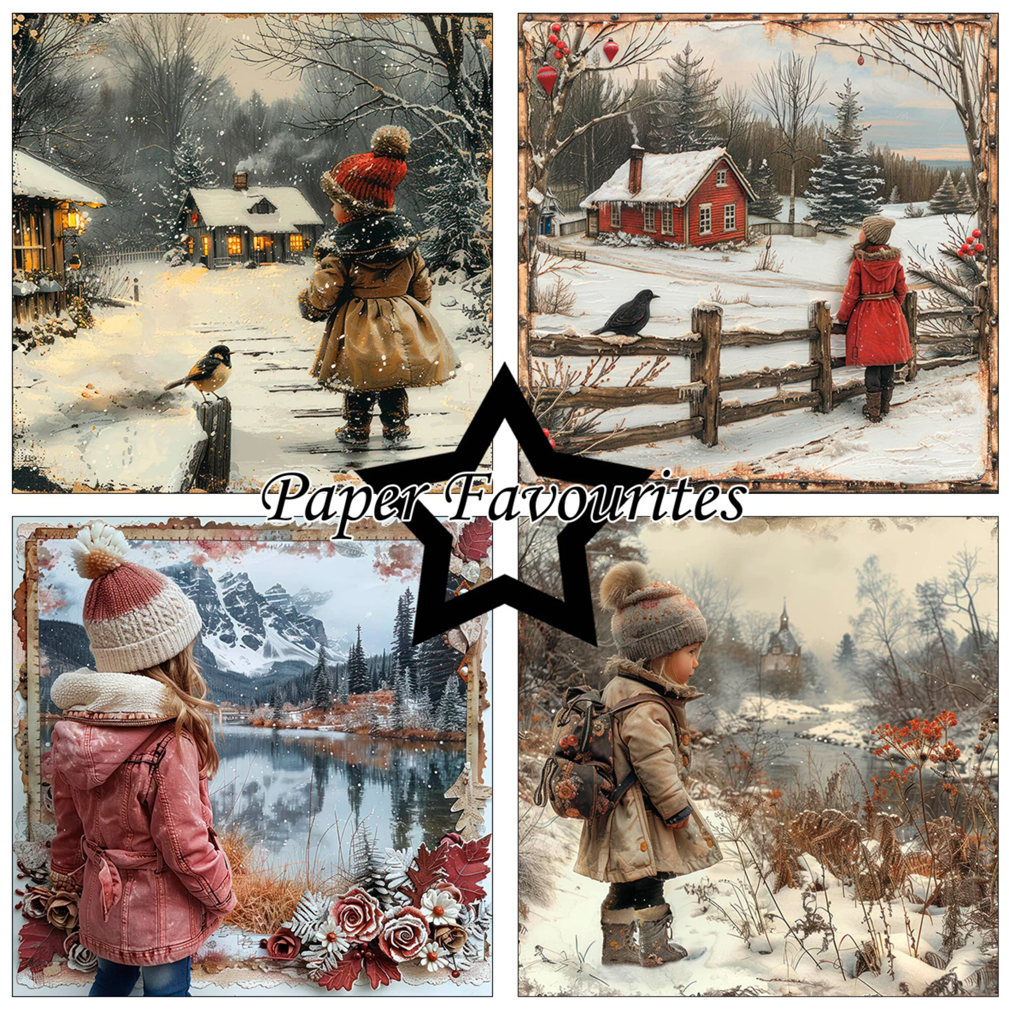 Paper Favourites – Silver Winter paperilajitelma 15 x 15 cm - Image 2