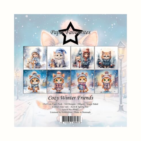 Paper Favourites Winter Friends paperilajitelma 15 x 15 cm