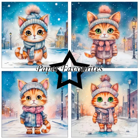 Paper Favourites Winter Friends paperilajitelma 15 x 15 cm
