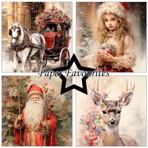 Paper Favourites – Christmas Nostalgia paperilajitelma 15 x 15 cm