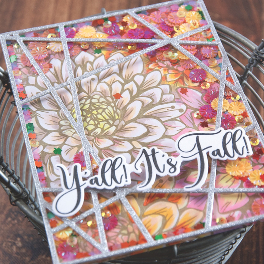 Picket Fence Studios shaker sequin mix – ORANGE BOTTLECAP FLOWERS - Image 4