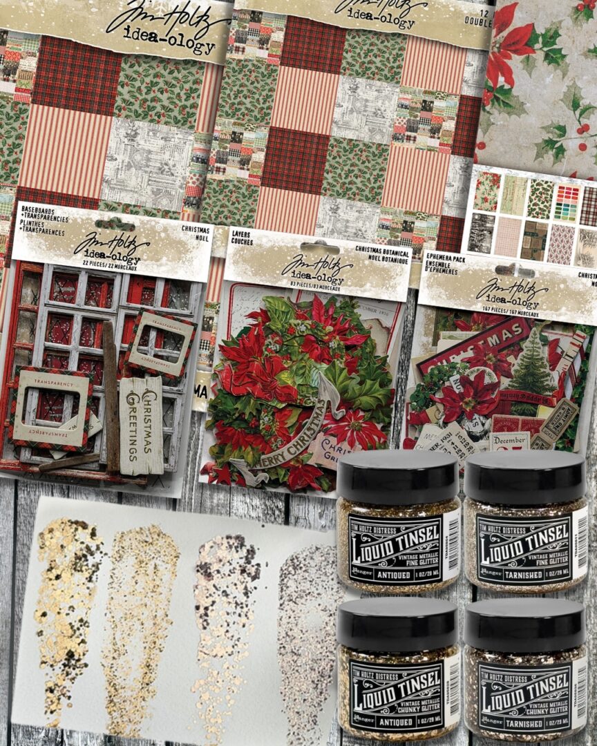 Ranger Tim Holtz Christmas and liquid tinsels