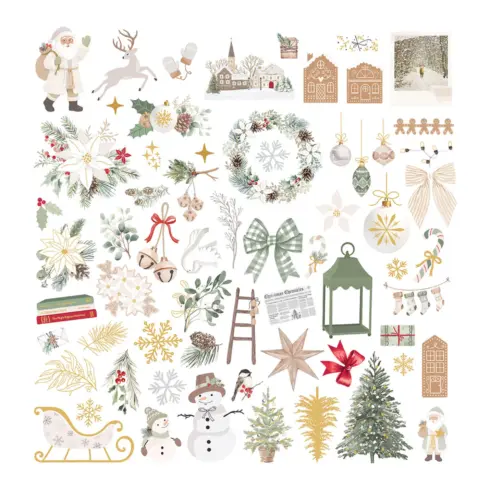Rosie's Studio Cardstock Diecut Ephemera Sleigh Bells Ring leikekuvat (128kpl)